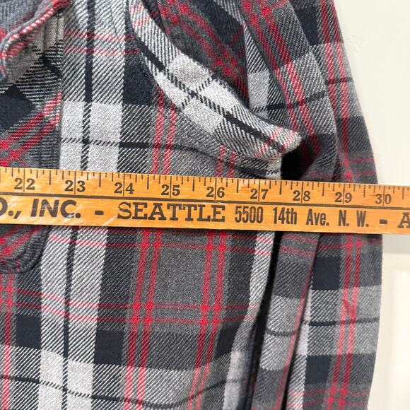 Duluth Trading Co Men's Burlyweight Flannel Shirt Button Down Plaid 2XL Tall - Picture 6 of 8